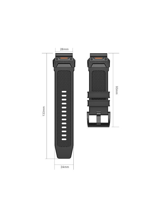 Strap Silicone Black (Garmin Instinct 2X)
