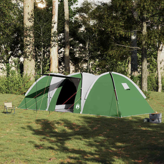 vidaXL Cort Camping Verde pentru 8 Persoane 712x270x200cm