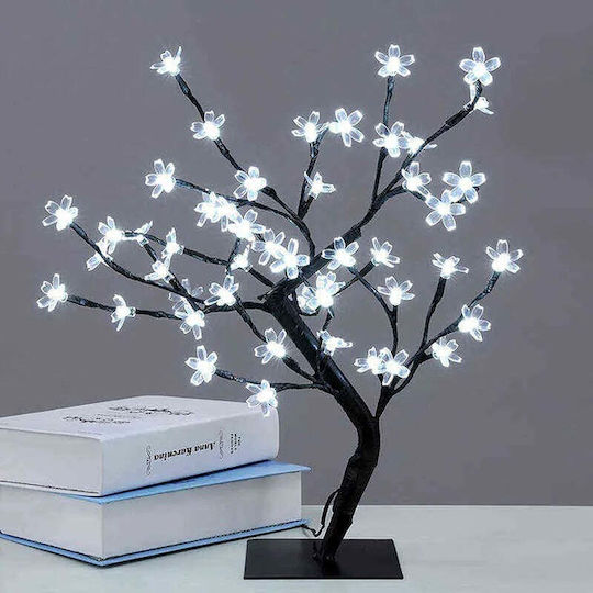 Copac cu Flori de Cireș 36 Lumini LED 40cm Înălțime Lumină Caldă Rece Alb Multicolor
