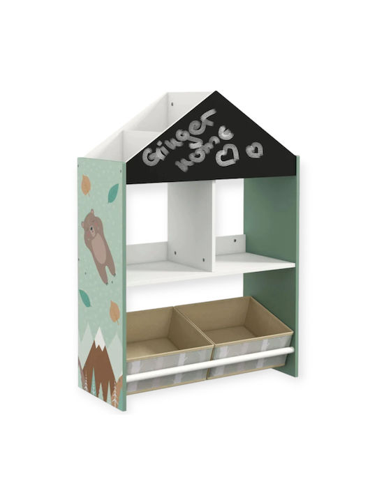 Βιβλιοθήκη Δαπέδου Ξύλινη Forest House 60x30x75cm