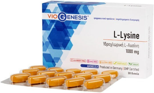 Viogenesis L-Lysine 1000mg 30 tabs