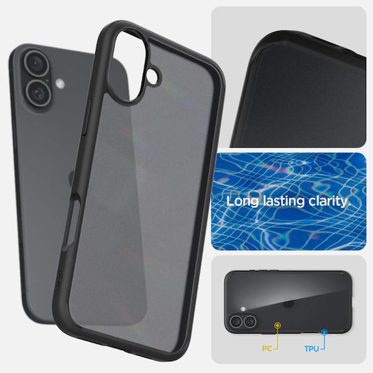Spigen Ultra Hybrid Back Cover Plastic 2mm Frost Black (iPhone 16)