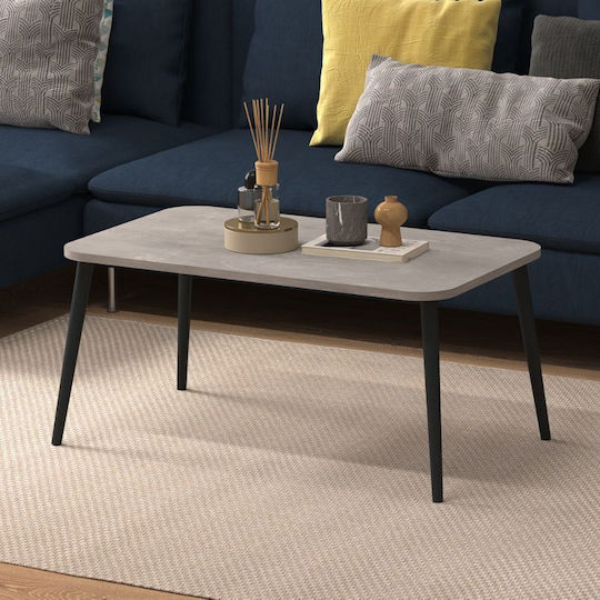 Rectangular Central Coffee Table Soul Wooden Gray Retro W90xL55xH41cm