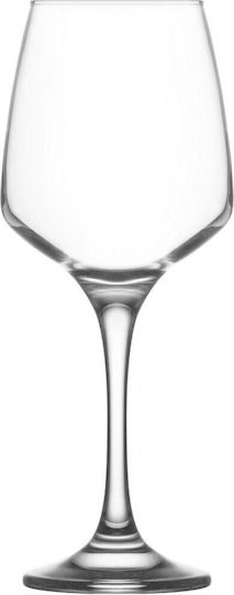Max Home Set of Glasses for White Wine made of Glass Stemmed 400ml 6pcs