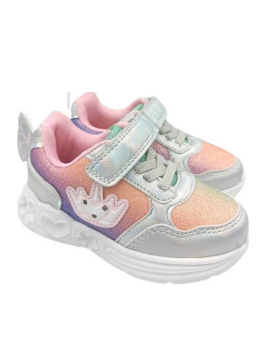 Αθλητικό Παιδικά Sneakers με Φωτάκια Γκρι