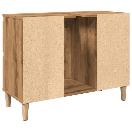 vidaXL Waschtisch ohne Waschbecken L80xB33xH60cm Oaks
