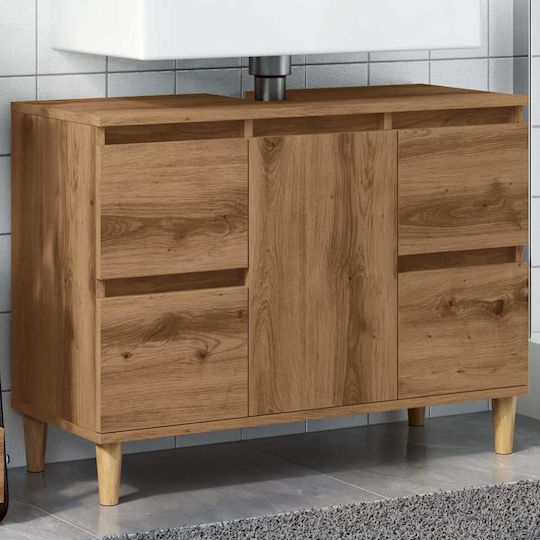vidaXL Waschtisch ohne Waschbecken L80xB33xH60cm Oaks