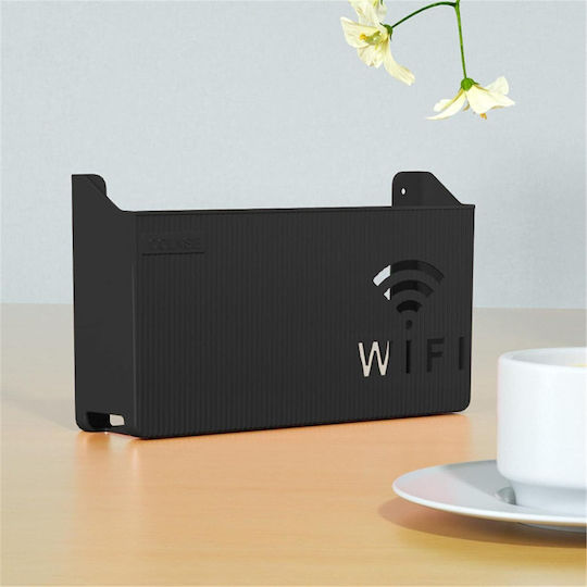 Suport Router Wifi Zola Plastic 24.8x14.6x5.8 Cm Negru