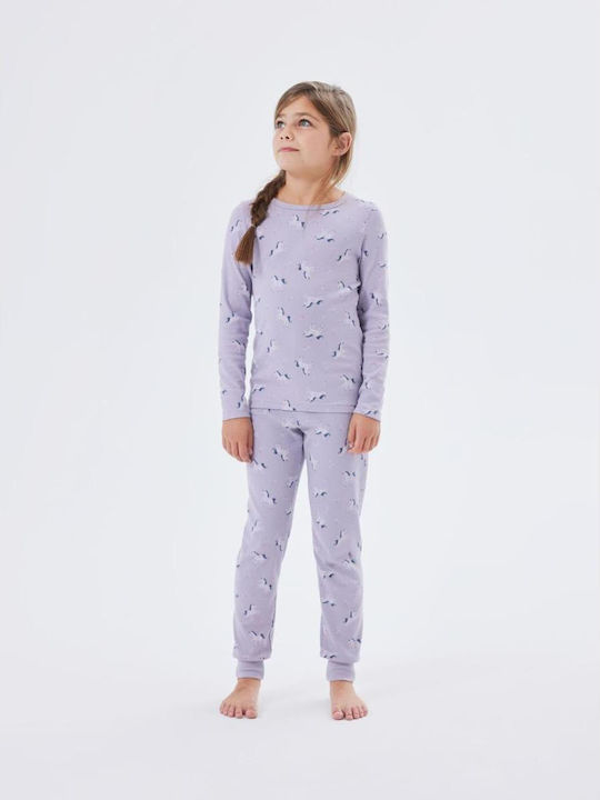 Name It Pijama pentru copii De iarnă Din bumbac Levandr Aura Unicorn Name It Pijama pentru copii De iarnă Din bumbac Levandr Aura Unicorn