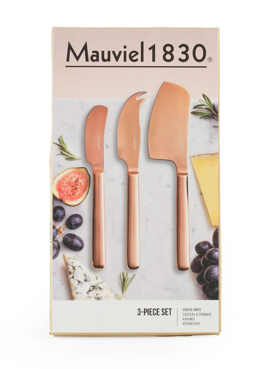 Mauviel 1830 Copper Cheese Knives Made of Stainless Steel 3 Pieces