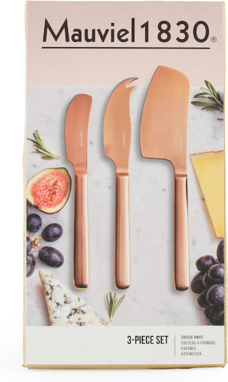 Mauviel 1830 Copper Cheese Knives Made of Stainless Steel 3 Pieces