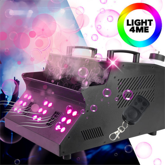 Light4me Bubble Machine 1500W Wireless Remote