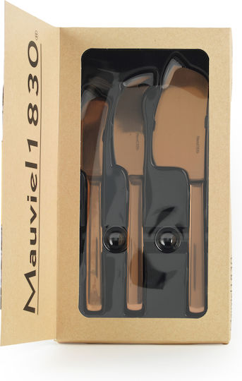 Mauviel 1830 Copper Cheese Knives Made of Stainless Steel 3 Pieces