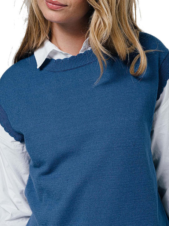 Winter Women's Sleeveless Tunic Indigo Blue