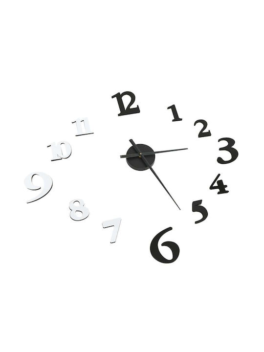 vidaXL 3D Wall Clock Black Ø100cm