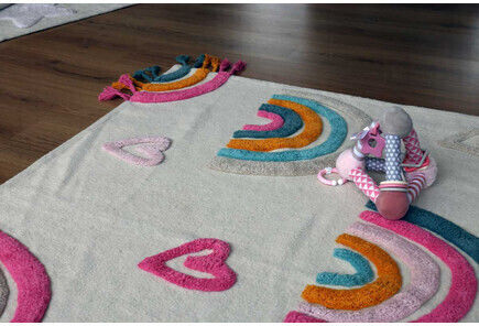 Baby Bliss Παιδικό Χαλί Βαμβακερό Εκρού 120x160cm