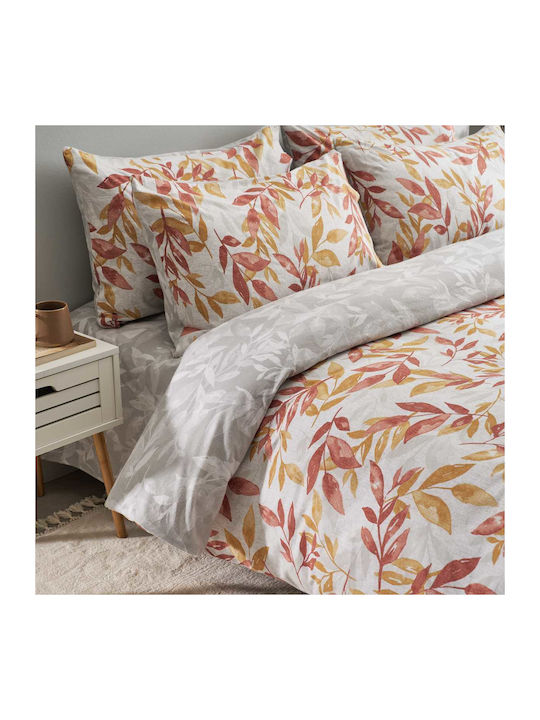 Vesta Home Σετ Παπλωματοθήκη Βαμβακερή 230x240cm Υπέρδιπλη με 2 Μαξιλαροθήκες Aspa 1
