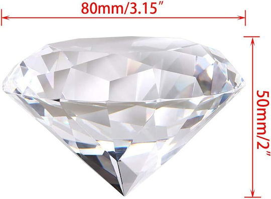 Kristall Funkelnder Diamant 100 mm Diamant Edelstein Briefbeschwerer Hochzeit Büro Wohnkultur Transparent 5281