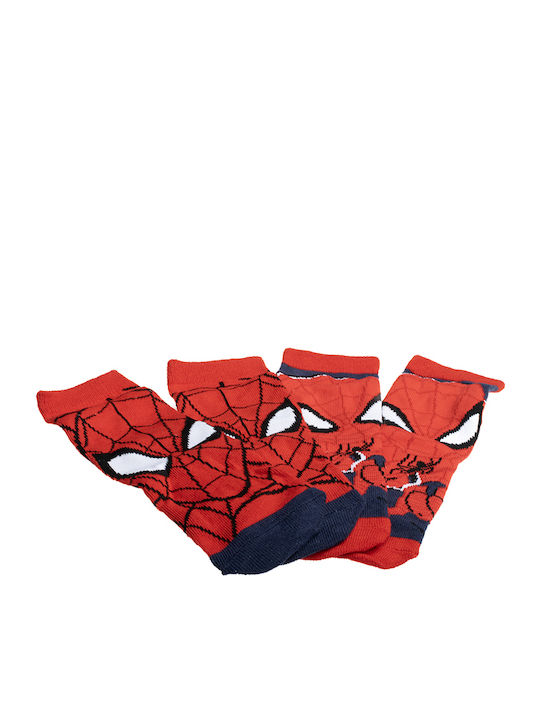 Spiderman Șosete pentru Copii RED-BLUE 4 Perechi