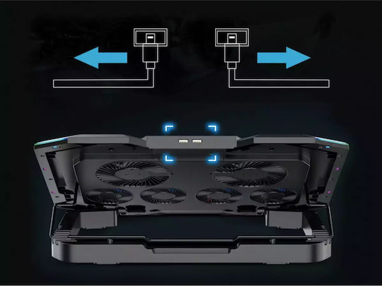 Conceptronic Ergo Cooling Pad for Laptop up to 17" with 6 Fans and Lighting