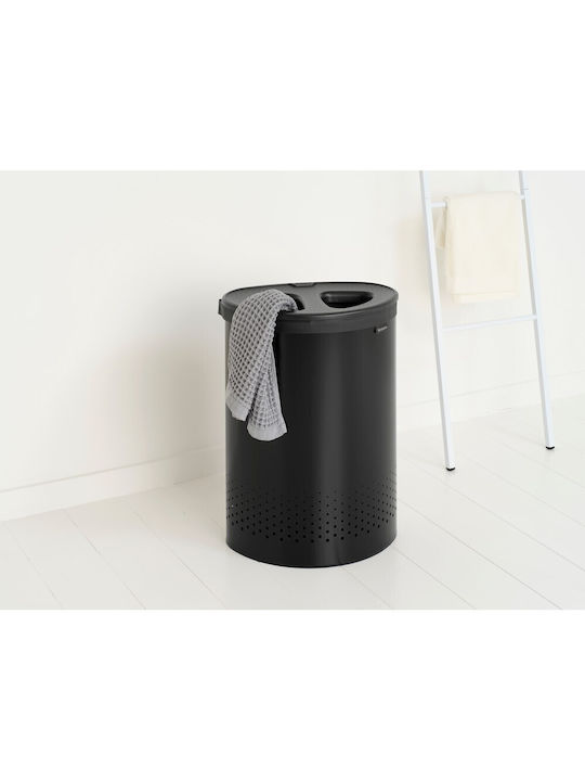 Brabantia Wäschekorb Kunststoff 55lt mit Deckel Schwarze