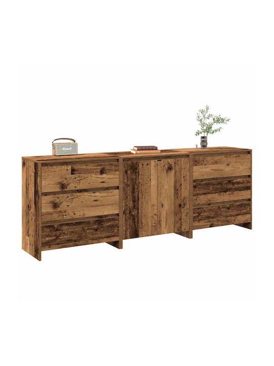 Sideboard Wooden with Drawers Coffee 70x41x75cm