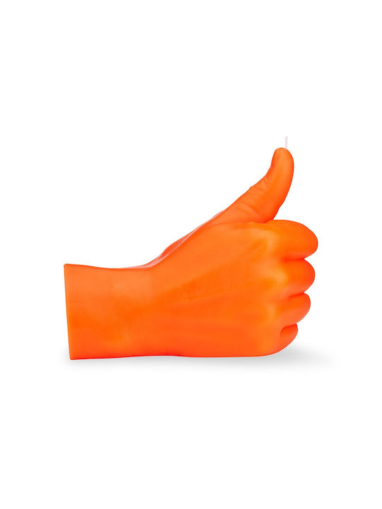 Candlehand Daumen Hoch Leuchtend Orange 380g Gestenkerze