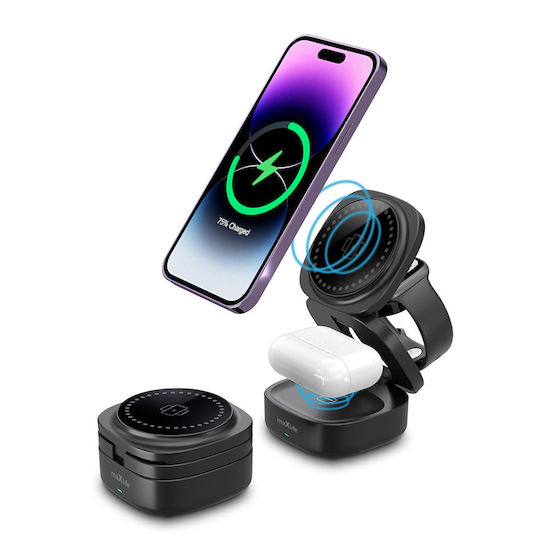 Maxlife Încărcător Wireless (Qi Pad) 15W Negruς (MXWC-06)