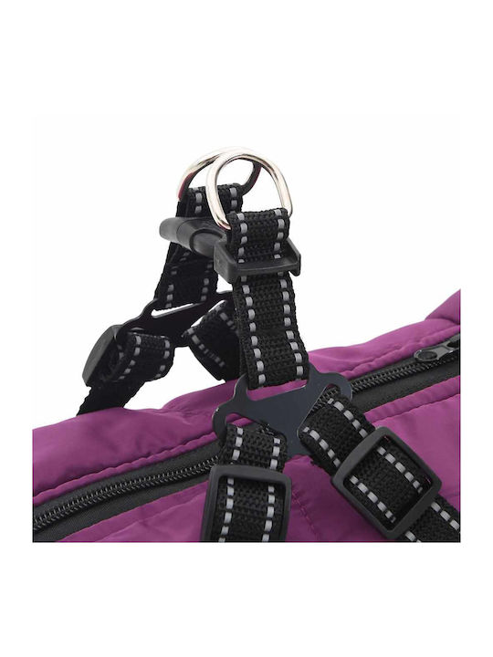 vidaXL Purple Fleece / Waterproof Dog Coat