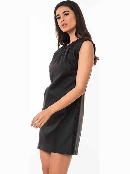 Sommer Mini Leder Kleid Grün