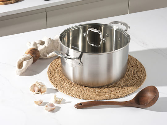 Mauviel 1830 Mauviel Pot Deep Stainless Steel Pot 5.7lt / 24cm