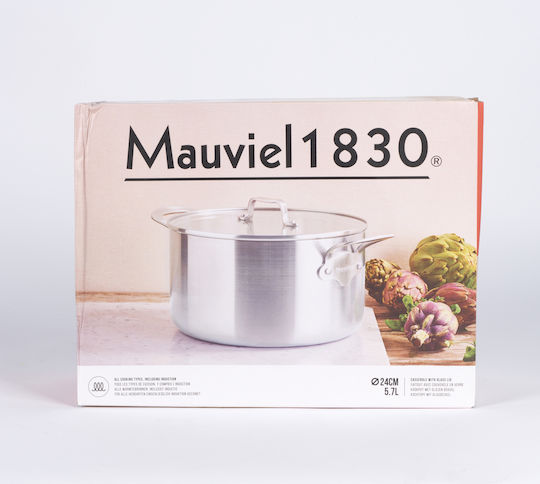 Mauviel 1830 Mauviel Pot Deep Stainless Steel Pot 5.7lt / 24cm