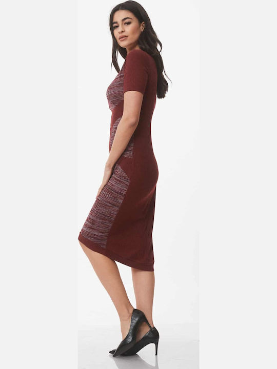 Midi Damenkleid Burgundisch
