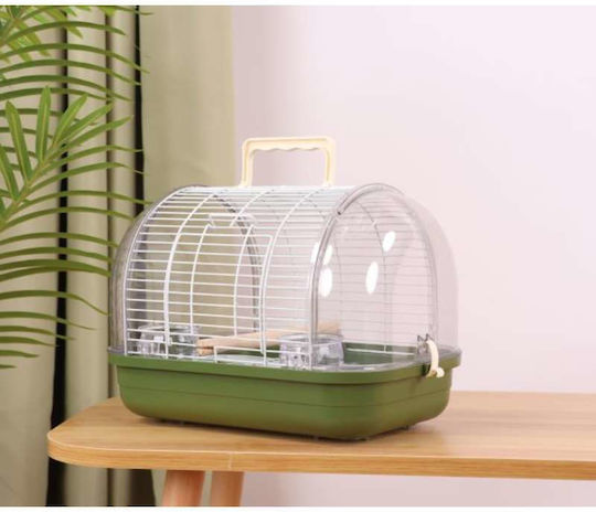 Wooden Bird Cage 43x32x37cm. Green