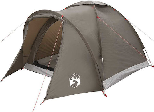 vidaXL Camping Tent Igloo Brown 3 Seasons for 2 People