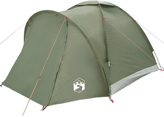 vidaXL Camping Tent Igloo Green 3 Seasons for 2 People