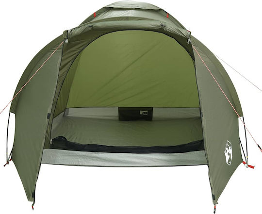 vidaXL Camping Tent Igloo Green 3 Seasons for 2 People