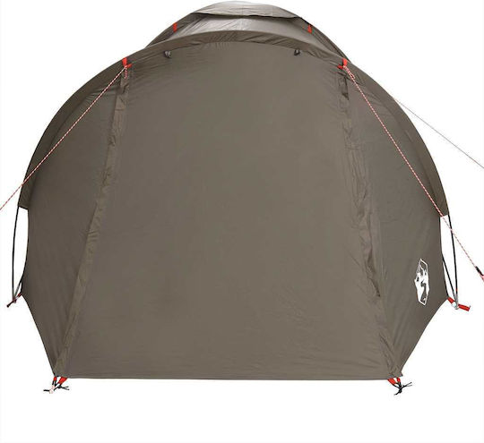 vidaXL Camping Tent Igloo Brown 3 Seasons for 2 People