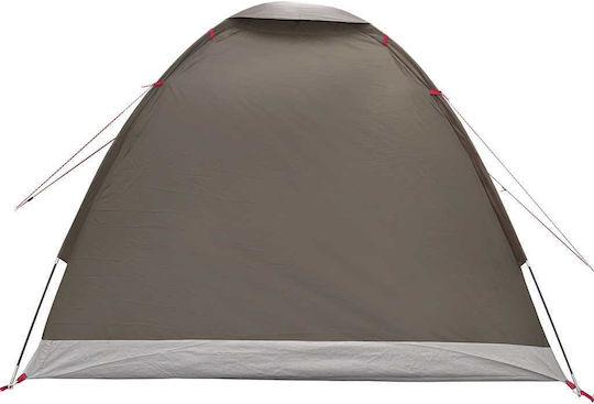 vidaXL Camping Tent Igloo Brown 3 Seasons for 2 People
