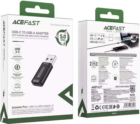 Acefast Μετατροπέας USB-C / USB-A male σε USB-C / USB-A female 1τμχ