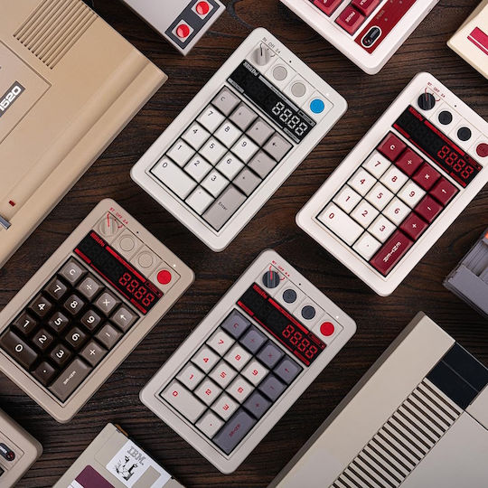 8Bitdo Retro 18 Ασύρματο Bluetooth Αριθμητικό Πληκτρολόγιο Fami Edition