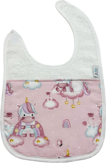 Bunny Bebe Bib from 100% Cotton with Hoop & Loop Fastener White 3pcs