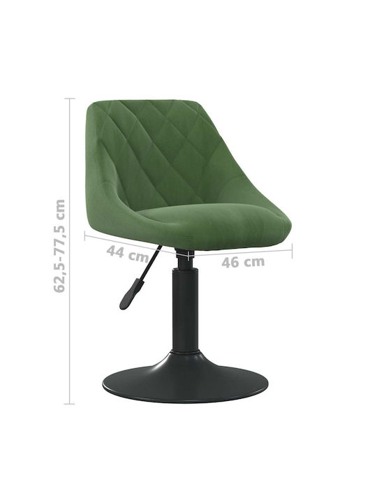 Stool Bar with Back & Adjustable Height Dark Green 46x44x62cm