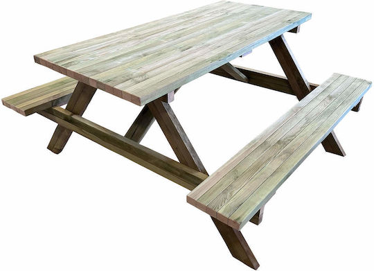 Wooden Masa pentru spații exterioare 150x150x75buc