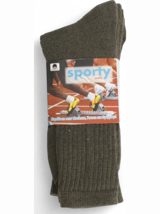 K Socks Ανδρικές Κάλτσες Χακι 3Pack