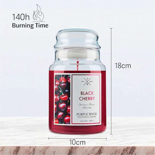 Purple River Lumânare Aromatică Din Soia În Borcan Cu Miros De Cireșe 623gr