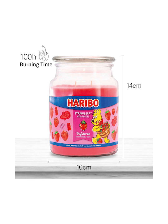 Haribo Aromatisches Kerze in Gefäß mit Parfüm Erdbeere 510gr