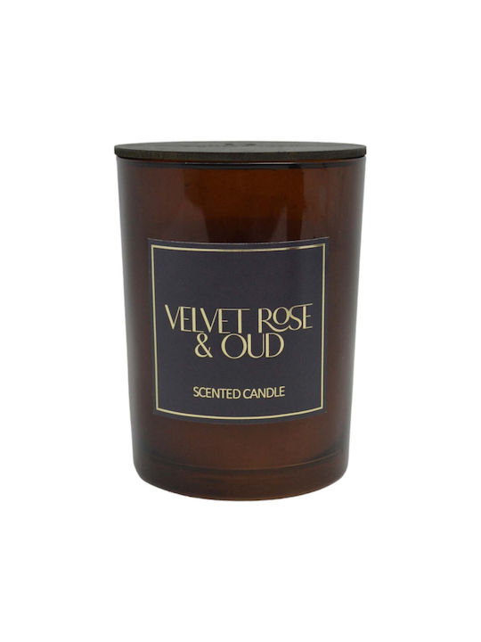 Ankor Aromatic Candle In Jar With Rose Perfume 8x10.5cm