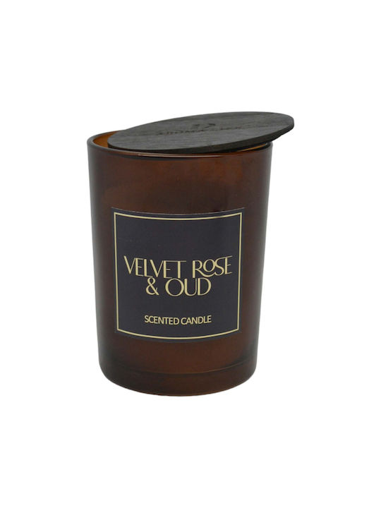 Ankor Aromatic Candle In Jar With Rose Perfume 8x10.5cm