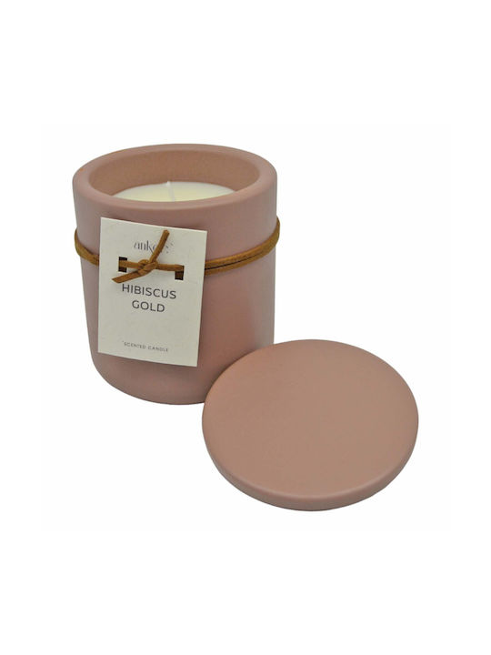 Ankor Aromatic Candle In Jar With Hibiscus Gold Scent 8.8x10cm